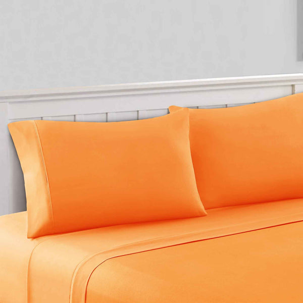 Bezons Orange Microfiber Sheet Sets